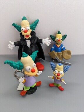 Simpsons Krusty The Clown Figurine Bundle Set Of Four Mixed Variants